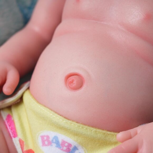 🆕18 inch Full Body Platinum Silicone Bald Baby Doll Closed Eyes Smiling Girl - Picture 12 of 14